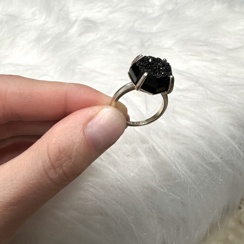 Kendra Scott Black Stone Ring